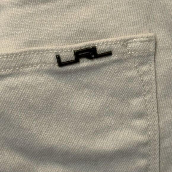 Ralph Lauren Mid Rise Moderate Straight Leg Ivory Classic Stretch Jeans SZ 6 - Picture 5 of 10